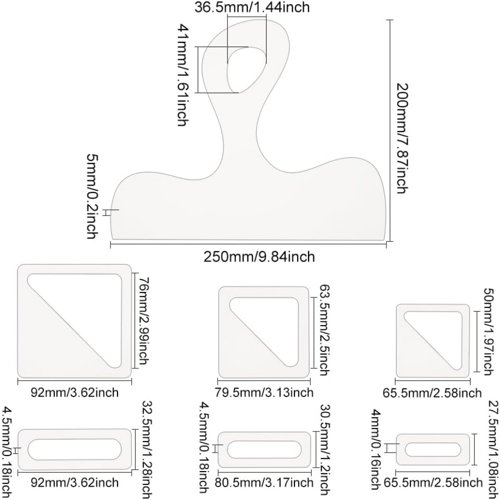 7Pcs Charcuterie Template Acry - огляд і ціна Woodworking Design Software
